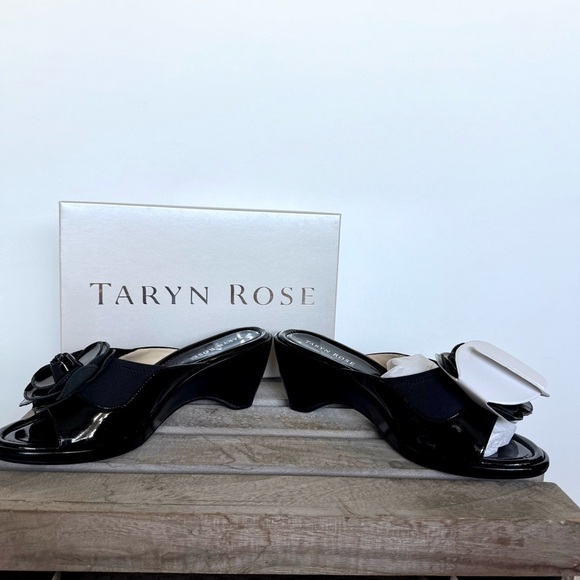 NEW Taryn Rose TR-MEGAN Black Patent Leather Women's Wedge Slip On Shoes 8 1/2 M - Picture 10 of 16